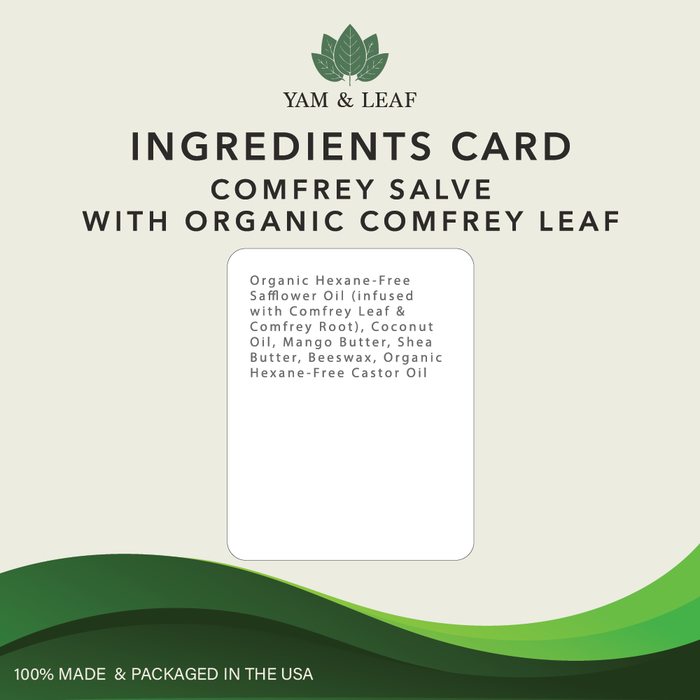 Organic Comfrey Salve | Bulk White Label Private Label | Wholesale Jars