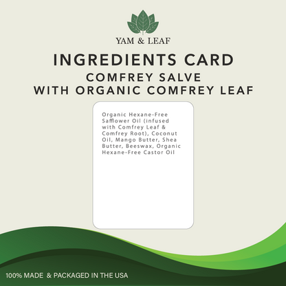Organic Comfrey Salve | Bulk White Label Private Label | Wholesale Jars
