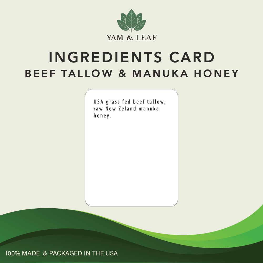 USA Grass Fed Manuka Honey Whipped Tallow | Bulk White Label Private Label | Wholesale Jars