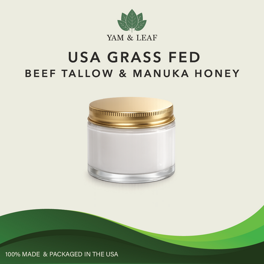USA Grass Fed Manuka Honey Whipped Tallow | Bulk White Label Private Label | Wholesale Jars