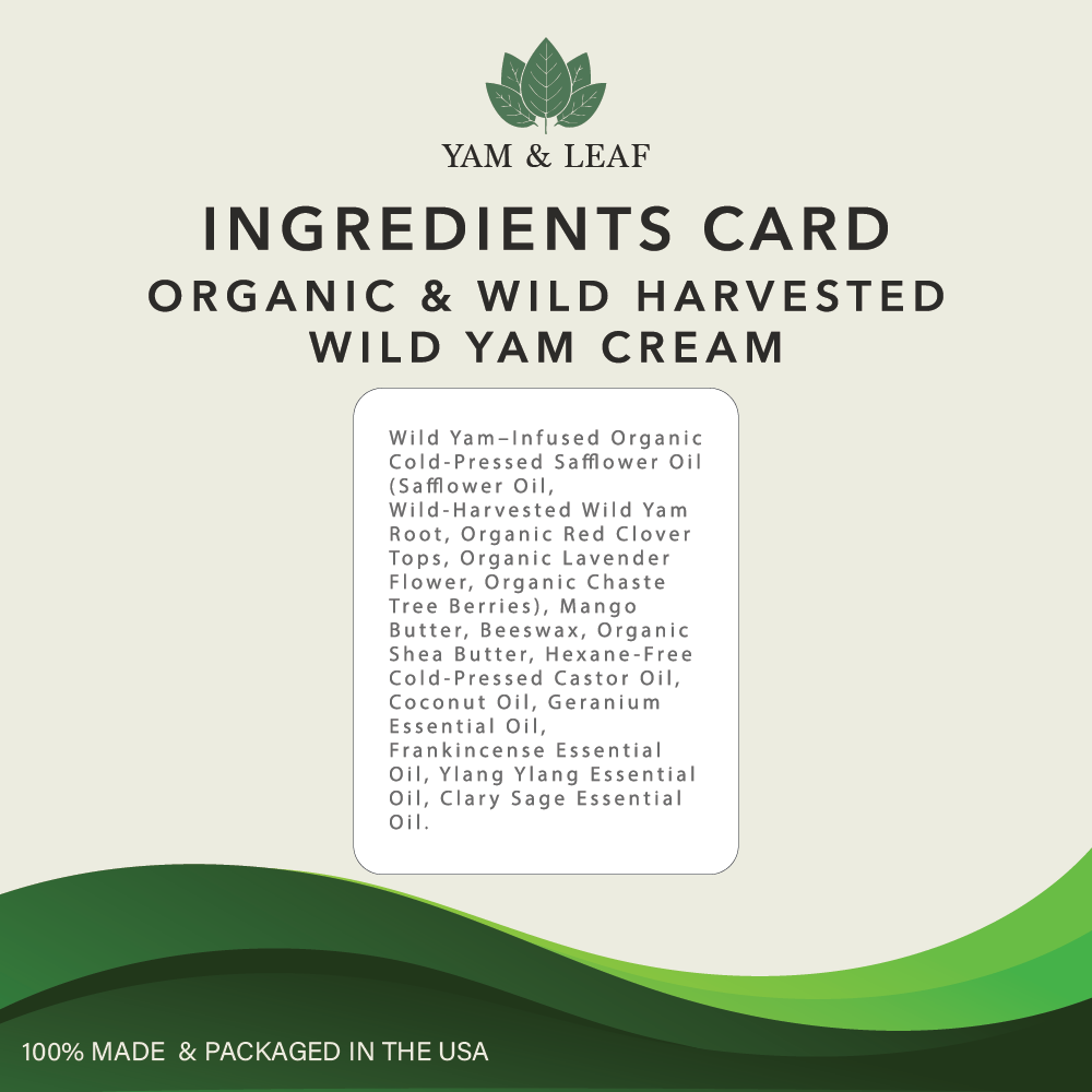 Organic Wild Yam Cream | Bulk White Label Private Label | Wholesale Jars